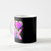 Funny Valentine Xoxo Hearts Hugs And Kisses Boys G コーヒーマグカップ (正面左)