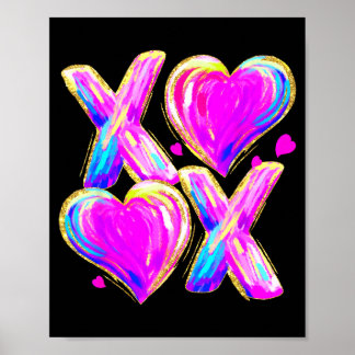 Funny Valentine Xoxo Hearts Hugs And Kisses Boys G ポスター