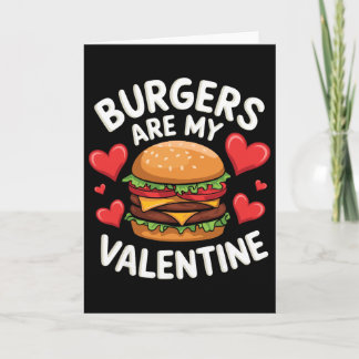 Funny Valentine's Burger Lovers Men Women カード