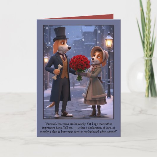 Funny Valentine's Day 3D Cartoon Card カード (正面)