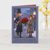 Funny Valentine's Day 3D Cartoon Card カード (黄色い花)