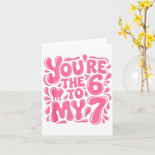 Funny Valentines Day 67 Meme Couples You're The 6  カード (黄色い花)