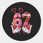 Funny Valentine's Day 67 Meme Hands Six Seven Cud  ラウンドシール (正面)