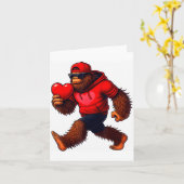 Funny Valentines Day Bigfoot Heart Sungles Sasquat カード (黄色い花)