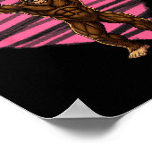 Funny Valentines Day Bigfoot Sungles In Heart Sasq ポスター (角)