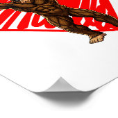 Funny Valentines Day Bigfoot Sungles In Heart Sasq ポスター (角)