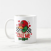 Funny Valentine's Day Boy Duck Hunting Call Me Tod コーヒーマグカップ (左)
