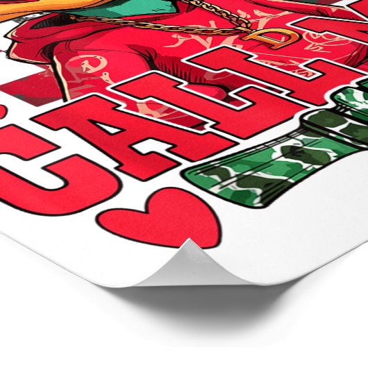 Funny Valentine's Day Boy Duck Hunting Call Me Tod ポスター (角)