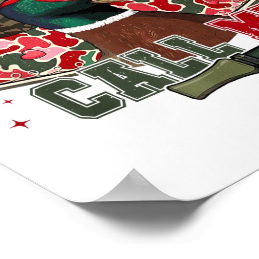 Funny Valentine's Day Boy Duck Hunting Call Me Tod ポスター (角)