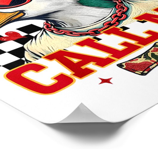 Funny Valentine's Day Boy Duck Hunting Call Me Tod ポスター (角)