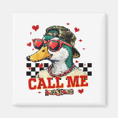 Funny Valentine's Day Boy Duck Hunting Call Me Tod マグネット (正面)