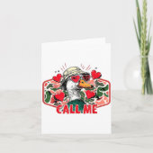 Funny Valentines Day Call Me Duck Hunting Men Wome カード (正面)