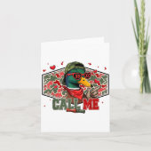 Funny Valentines Day Call Me Duck Hunting Men Wome カード (正面)