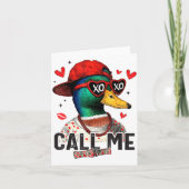 Funny Valentines Day Call Me Duck Hunting Men Wome カード (正面)