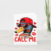 Funny Valentines Day Call Me Duck Hunting Men Wome カード (正面)