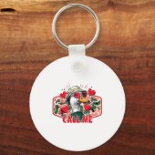 Funny Valentines Day Call Me Duck Hunting Men Wome キーホルダー (正面)