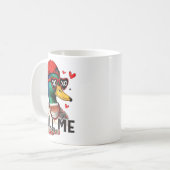 Funny Valentines Day Call Me Duck Hunting Men Wome コーヒーマグカップ (正面左)