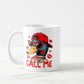 Funny Valentines Day Call Me Duck Hunting Men Wome コーヒーマグカップ (左)