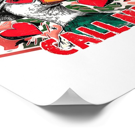 Funny Valentines Day Call Me Duck Hunting Men Wome ポスター (角)