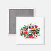 Funny Valentines Day Call Me Duck Hunting Men Wome マグネット (正面/裏面)