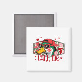 Funny Valentines Day Call Me Duck Hunting Men Wome マグネット (正面/裏面)