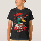 Funny Valentines Day Call Me Duck Hunting Men Wome Tシャツ (正面)