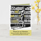 Funny Valentine's Day Card With a Funny Slogan カード (黄色い花)