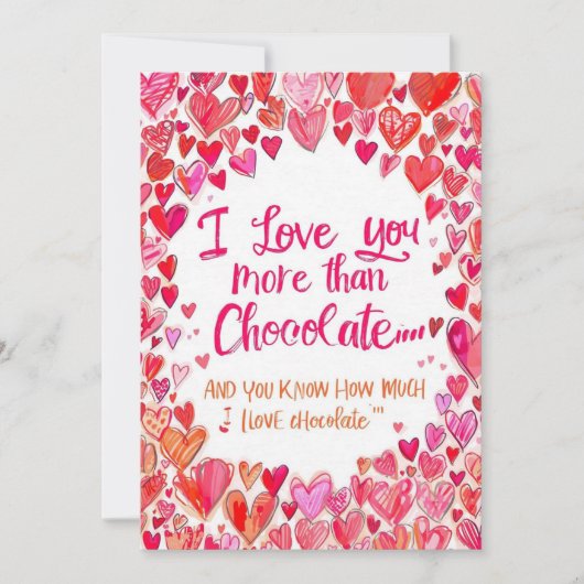 funny valentines day  Chocolate cards シーズンカード (正面)