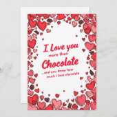 funny valentines day  Chocolate cards シーズンカード (正面/裏面)