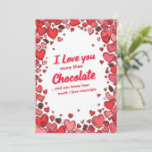 funny valentines day  Chocolate cards シーズンカード (スタンド正面)