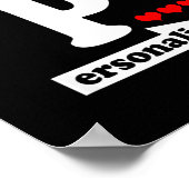 Funny Valentine's Day Couple Matching I Love Her I ポスター (角)