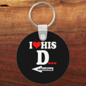 Funny Valentine's Day Couple Matching I Love His D キーホルダー (正面)