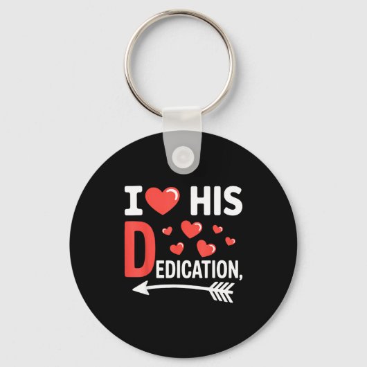 Funny Valentine's Day Couple Matching I Love His D キーホルダー (正面)