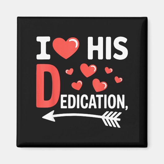 Funny Valentine's Day Couple Matching I Love His D マグネット (正面)