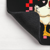 Funny Valentines Day Duck Heart Valentine Cud Kids マウスパッド (コーナー)