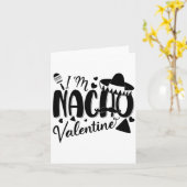 Funny Valentines Day Funny Nacho Valentine Girl Bo カード (黄色い花)