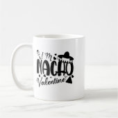 Funny Valentines Day Funny Nacho Valentine Girl Bo コーヒーマグカップ (左)