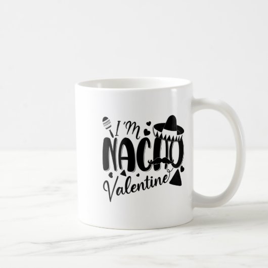 Funny Valentines Day Funny Nacho Valentine Girl Bo コーヒーマグカップ (右)