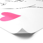 Funny Valentines Day Heart I Love You Hand Sign La ポスター (角)