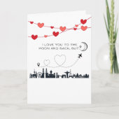 Funny Valentine's Day I Love you to the Moon But.. カード (正面)