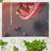 Funny Valentine's Day - Love Isn't Perfect キッチンタオル (折り畳み)