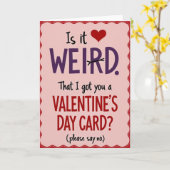 Funny Valentines Day Weird Card カード (黄色い花)