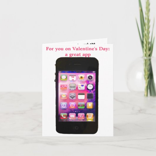 Funny Valentine's Day with iPhone App シーズンカード (正面)