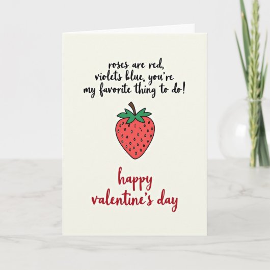 Funny Valentines Love Poem Card カード (正面)