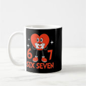 Funny Valentines Six Seven Hearts 6 7 Meme Boys Gi コーヒーマグカップ (左)