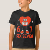 Funny Valentines Six Seven Hearts 6 7 Meme Boys Gi Tシャツ (正面)