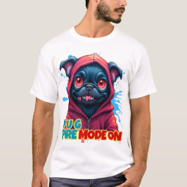 Funny Vampire Pug Graffiti Tシャツ