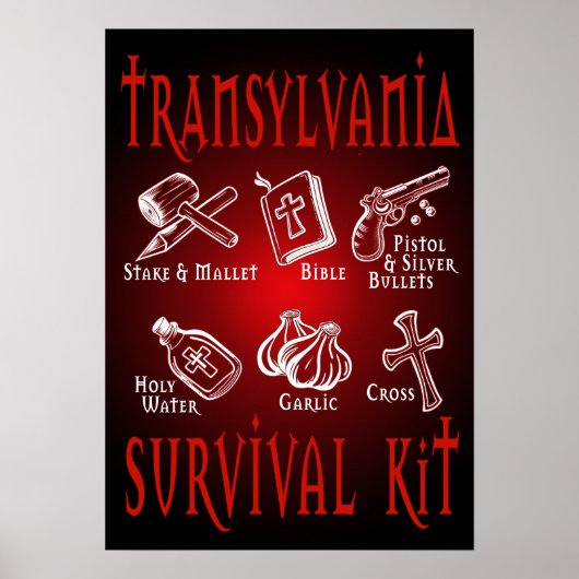Funny Vampire Transylvania Survival Kit  ポスター (正面)