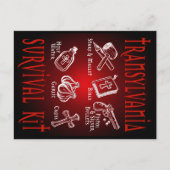 Funny Vampire Transylvania Survival Kit  ポストカード (正面)