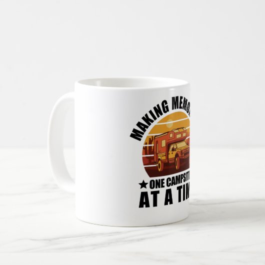 Funny Van Road Trip Camper Gift コーヒーマグカップ (正面左)